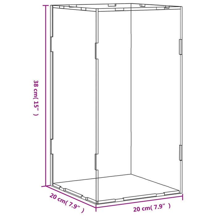 Cutie de prezentare, transparent, 20x20x38 cm, acril - WALTI WALTI