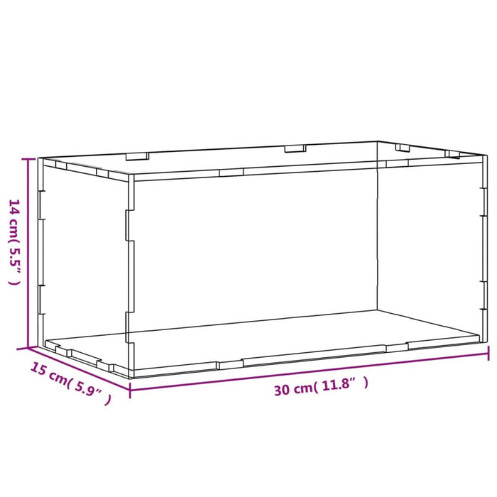 Cutie de prezentare, transparent, 30x15x14 cm, acril - WALTI WALTI
