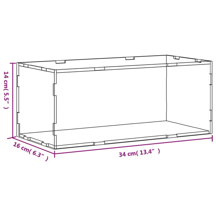 Cutie de prezentare, transparent, 34x16x14 cm, acril - WALTI WALTI