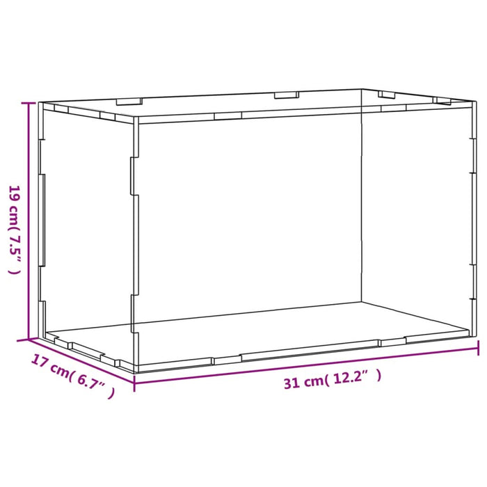 Cutie de prezentare, transparent, 31x17x19 cm, acril - WALTI WALTI