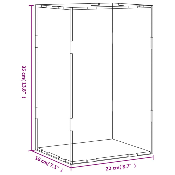 Cutie de prezentare, transparent, 22x18x35 cm, acril - WALTI WALTI