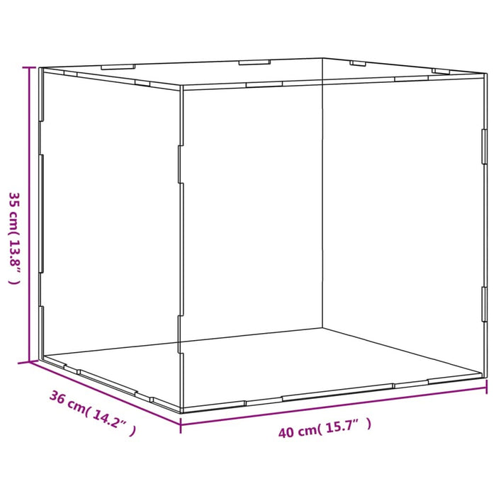 Cutie de prezentare, transparent, 40x36x35 cm, acril - WALTI WALTI