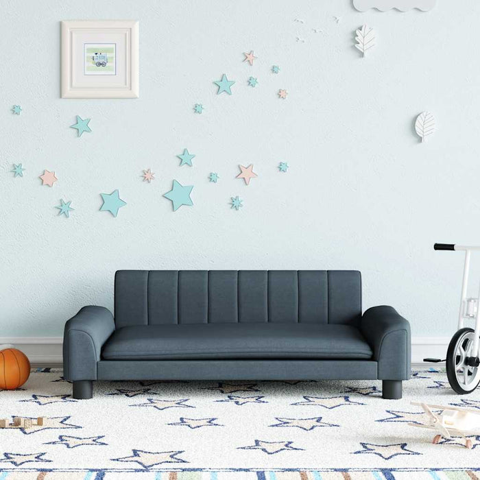 Canapea pentru copii, gri închis, 90x53x30 cm, material textil WALTI