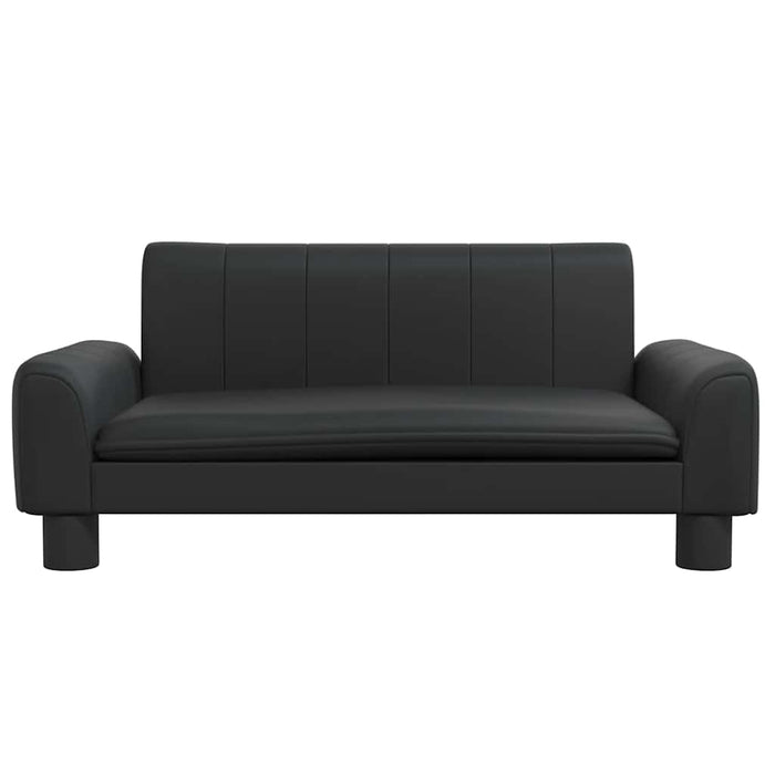 Canapea pentru copii, negru, 70x45x30 cm, piele ecologică - WALTI WALTI