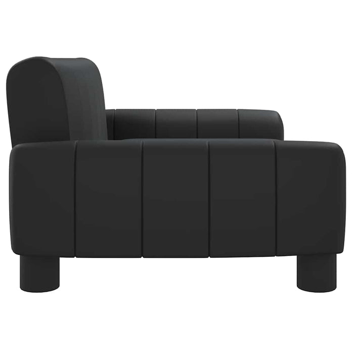 Canapea pentru copii, negru, 70x45x30 cm, piele ecologică - WALTI WALTI