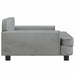 Canapea pentru copii, gri deschis, 90x53x30 cm, catifea - WALTI WALTI