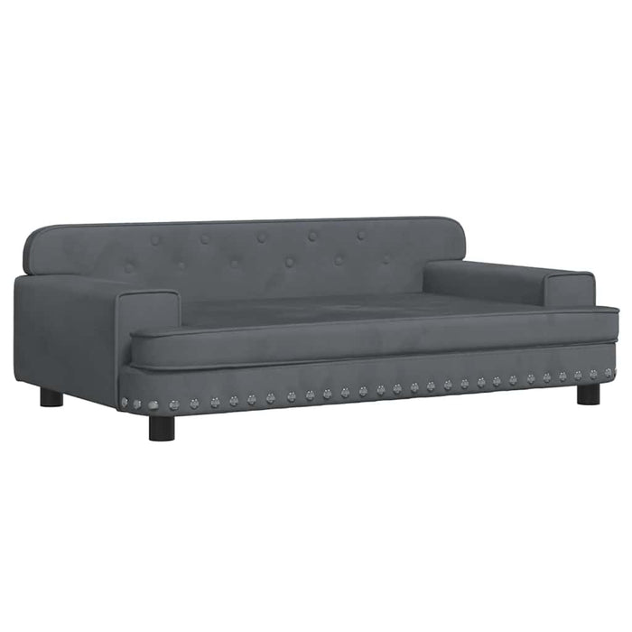 Canapea pentru copii, gri închis, 90x53x30 cm, catifea - WALTI WALTI
