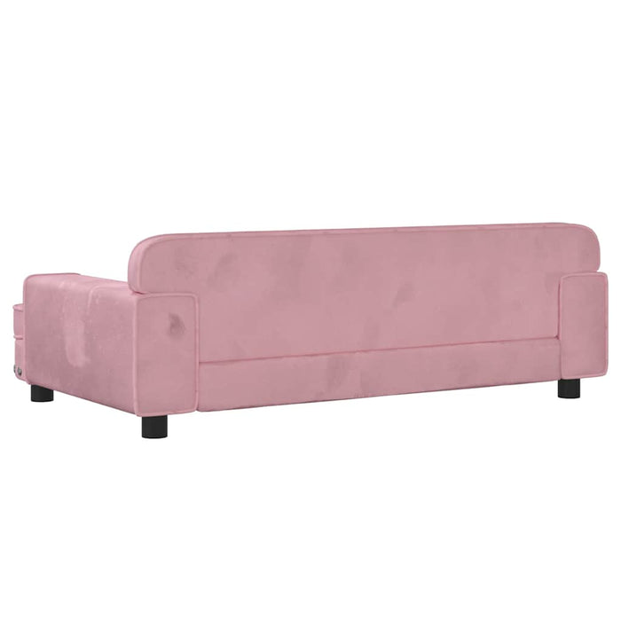 Canapea pentru copii, roz, 90x53x30 cm, catifea - WALTI WALTI
