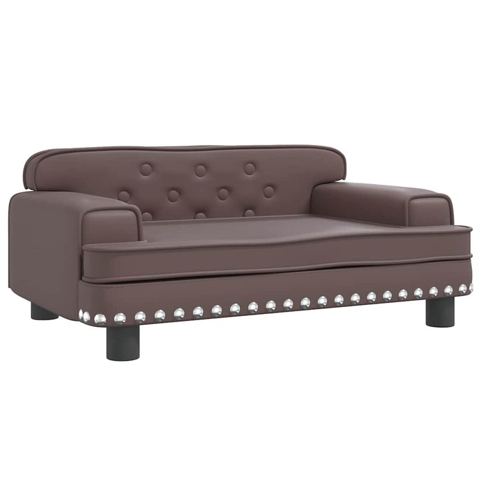 Canapea pentru copii maro 70x45x30 cm piele artificială - WALTI WALTI
