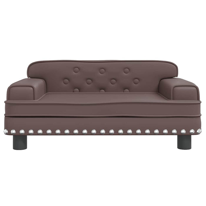 Canapea pentru copii maro 70x45x30 cm piele artificială - WALTI WALTI