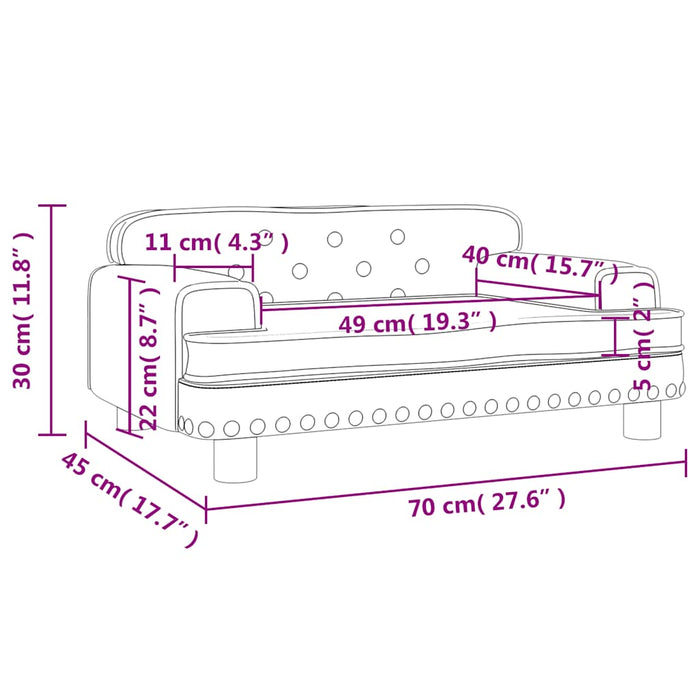 Canapea pentru copii maro 70x45x30 cm piele artificială - WALTI WALTI