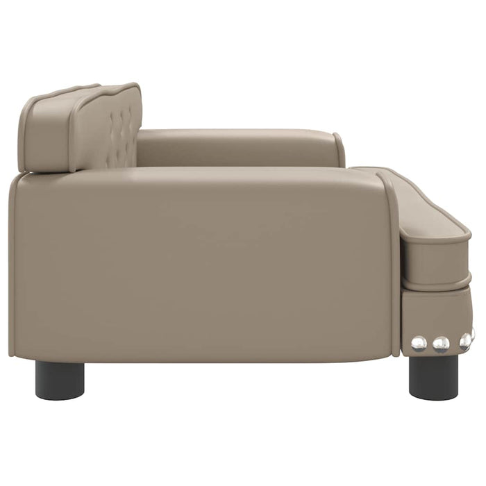 Canapea pentru copii, cappuccino, 70x45x30 cm, piele ecologică WALTI