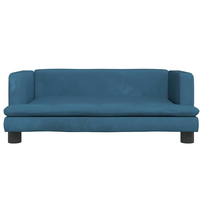 Canapea pentru copii, albastru, 80x45x30 cm, catifea WALTI
