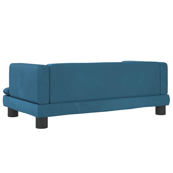Canapea pentru copii, albastru, 80x45x30 cm, catifea WALTI