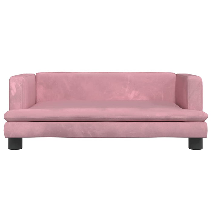 Canapea pentru copii, roz, 80x45x30 cm, catifea WALTI