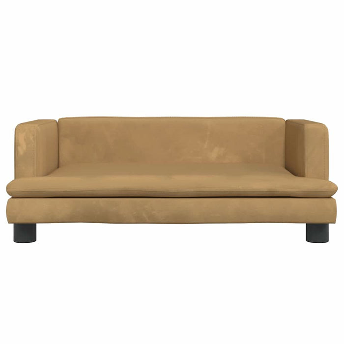 Canapea pentru copii, maro, 80x45x30 cm, catifea WALTI