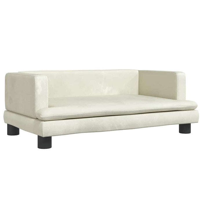 Canapea pentru copii, crem, 80x45x30 cm, catifea WALTI