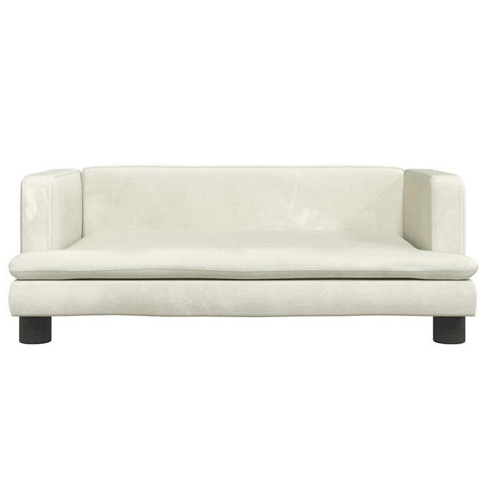 Canapea pentru copii, crem, 80x45x30 cm, catifea WALTI