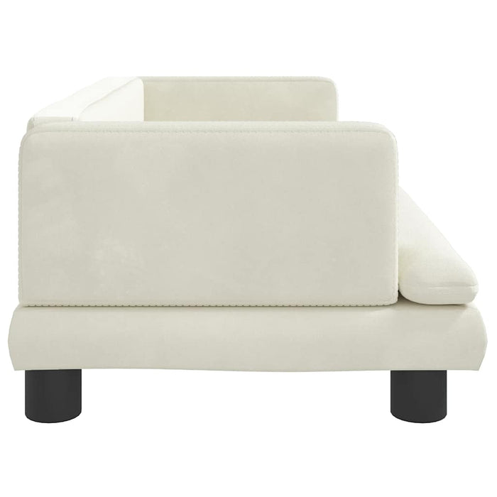 Canapea pentru copii, crem, 80x45x30 cm, catifea WALTI