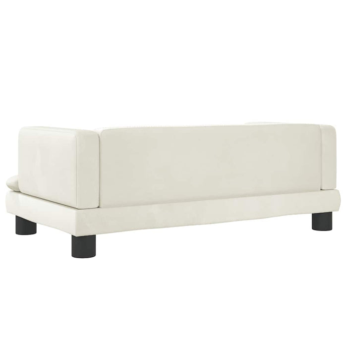 Canapea pentru copii, crem, 80x45x30 cm, catifea WALTI