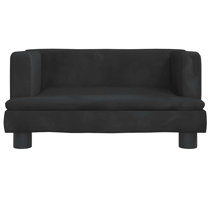 Canapea pentru copii, negru, 60x40x30 cm, catifea - WALTI WALTI