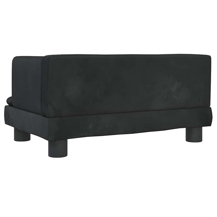 Canapea pentru copii, negru, 60x40x30 cm, catifea - WALTI WALTI