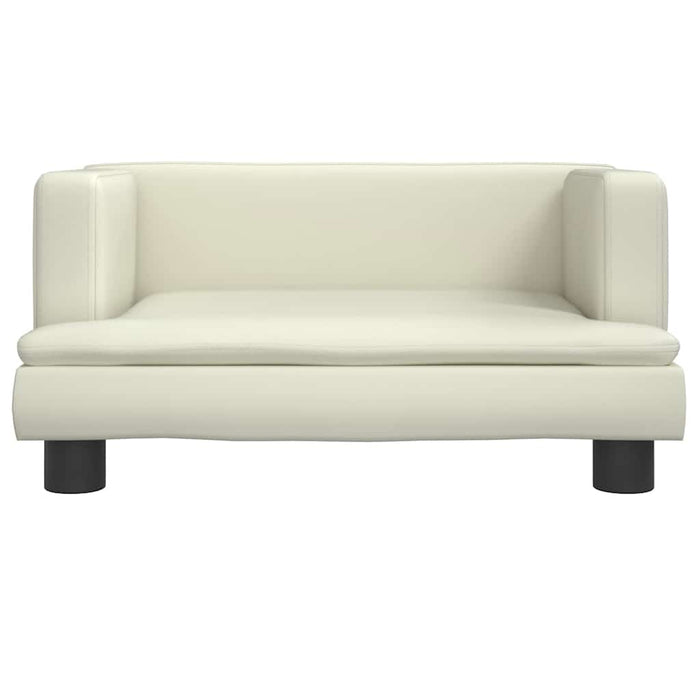 Canapea pentru copii, crem, 60x40x30 cm, piele ecologică - WALTI WALTI
