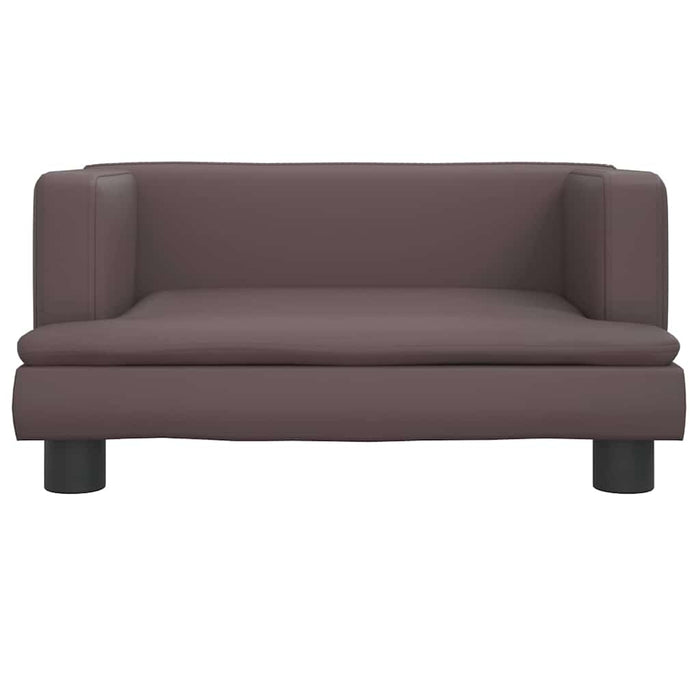 Canapea pentru copii, maro, 60x40x30 cm, piele ecologică - WALTI WALTI