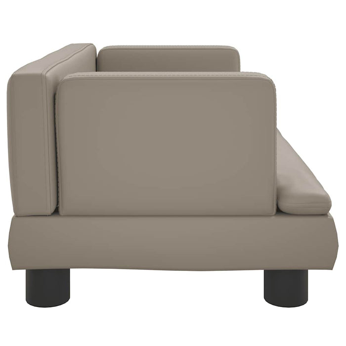 Canapea pentru copii, cappuccino, 60x40x30 cm, piele ecologică - WALTI WALTI