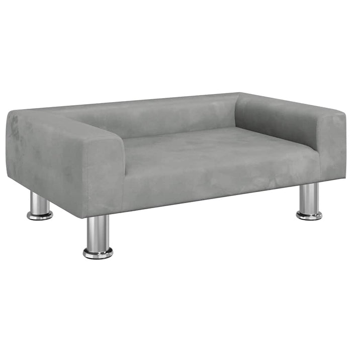 Canapea pentru copii, gri deschis, 70x45x26,5 cm, catifea - WALTI WALTI