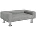 Canapea pentru copii, gri deschis, 70x45x26,5 cm, catifea - WALTI WALTI