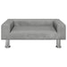 Canapea pentru copii, gri deschis, 70x45x26,5 cm, catifea - WALTI WALTI