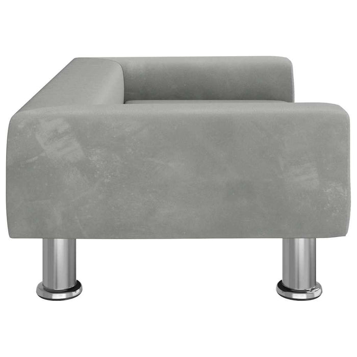 Canapea pentru copii, gri deschis, 70x45x26,5 cm, catifea - WALTI WALTI