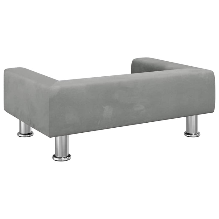 Canapea pentru copii, gri deschis, 70x45x26,5 cm, catifea - WALTI WALTI