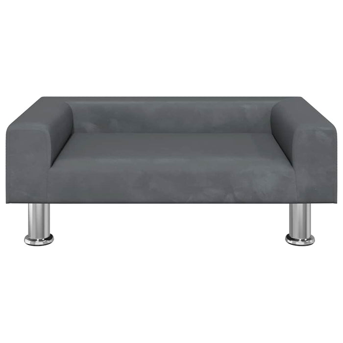 Canapea pentru copii, gri închis, 70x45x26,5 cm, catifea - WALTI WALTI