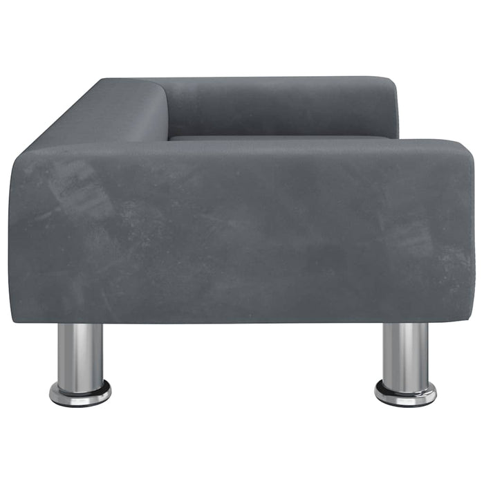 Canapea pentru copii, gri închis, 70x45x26,5 cm, catifea - WALTI WALTI