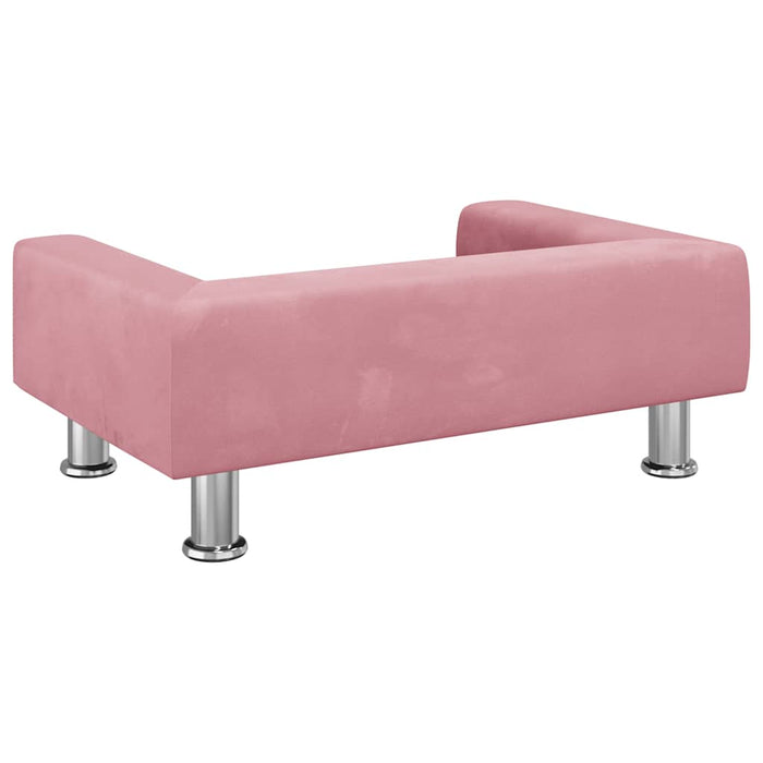 Canapea pentru copii, roz, 70x45x26,5 cm, catifea WALTI
