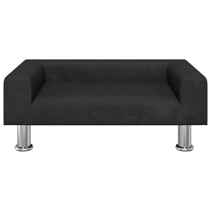 Canapea pentru copii, negru, 70x45x26,5 cm, catifea - WALTI WALTI