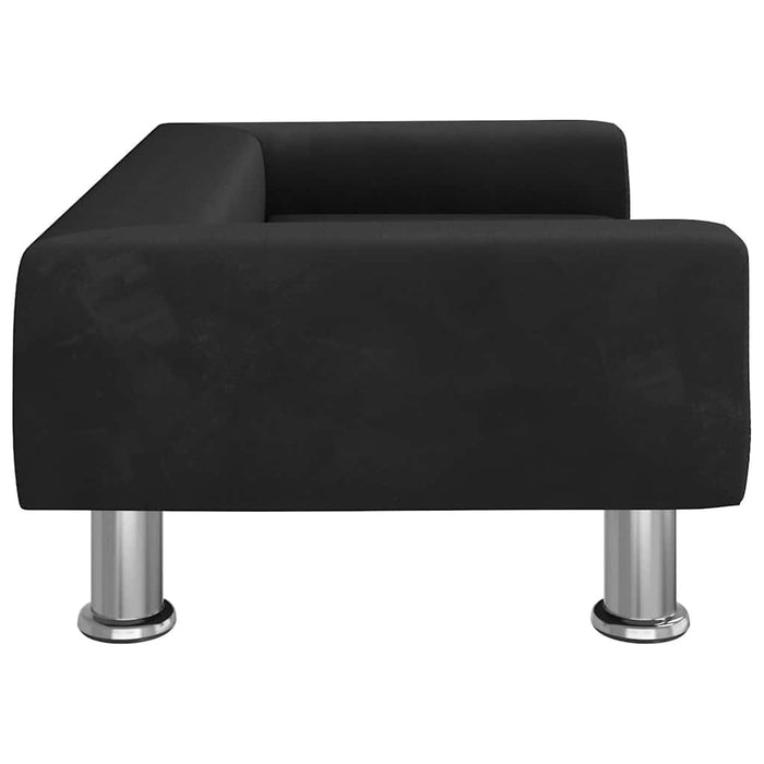 Canapea pentru copii, negru, 70x45x26,5 cm, catifea - WALTI WALTI