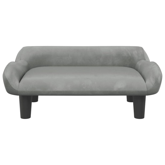 Canapea pentru copii, gri deschis, 70x40x24 cm, catifea - WALTI WALTI