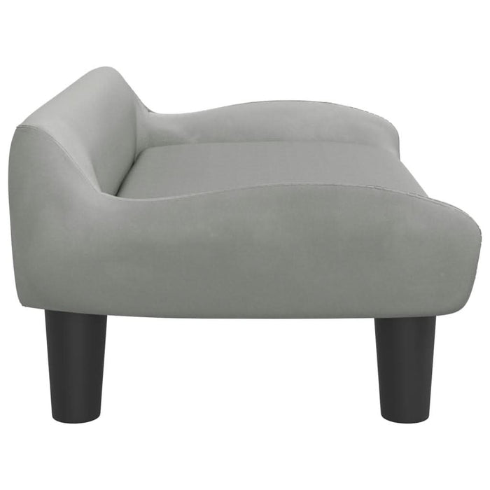 Canapea pentru copii, gri deschis, 70x40x24 cm, catifea - WALTI WALTI