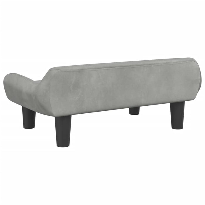 Canapea pentru copii, gri deschis, 70x40x24 cm, catifea - WALTI WALTI