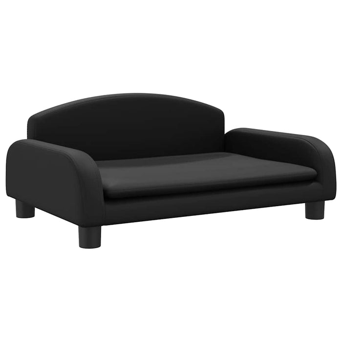 Canapea pentru copii, negru, 70x45x30 cm, piele ecologică - WALTI WALTI