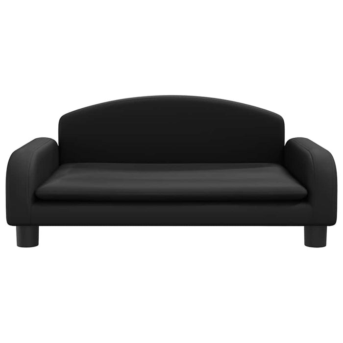 Canapea pentru copii, negru, 70x45x30 cm, piele ecologică - WALTI WALTI