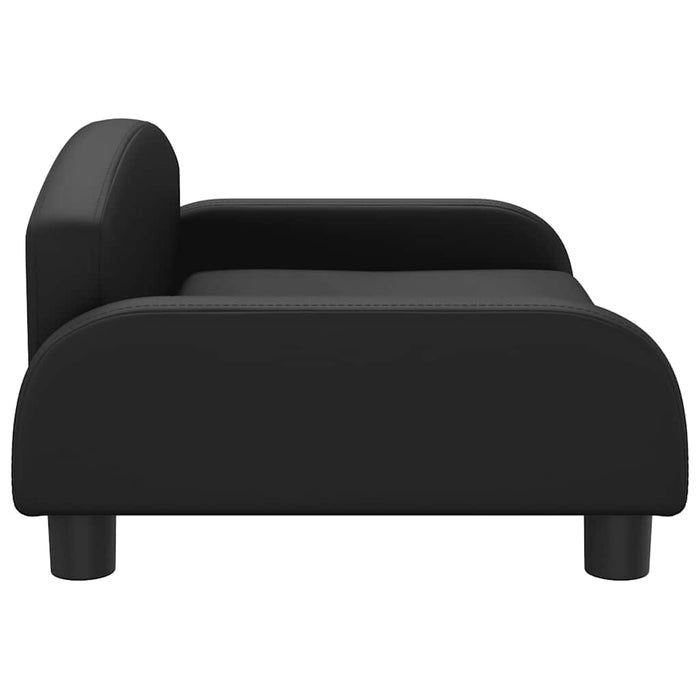 Canapea pentru copii, negru, 70x45x30 cm, piele ecologică - WALTI WALTI