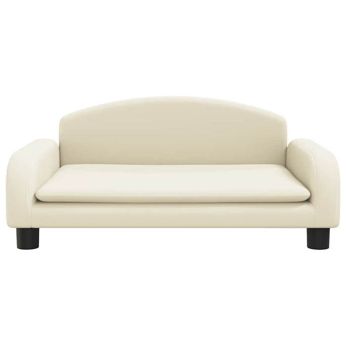 Canapea pentru copii, crem, 70x45x30 cm, piele ecologică - WALTI WALTI
