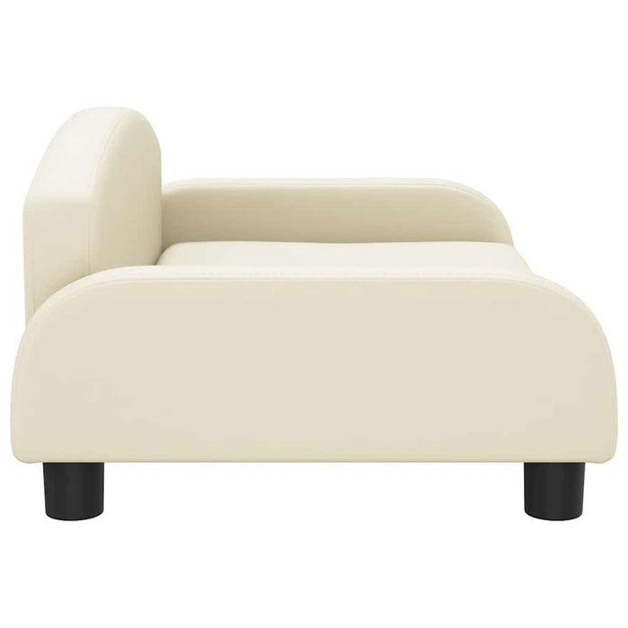 Canapea pentru copii, crem, 70x45x30 cm, piele ecologică - WALTI WALTI