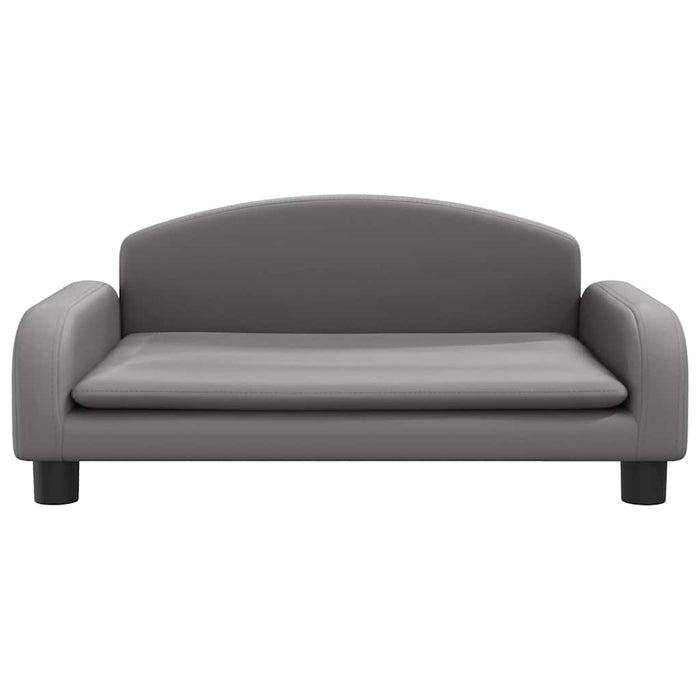Canapea pentru copii, gri, 70x45x30 cm, piele ecologică - WALTI WALTI