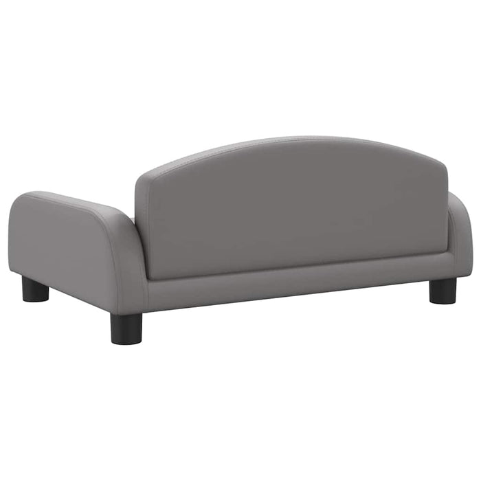 Canapea pentru copii, gri, 70x45x30 cm, piele ecologică - WALTI WALTI