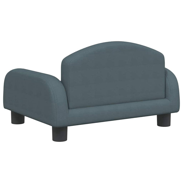 Canapea pentru copii, gri închis, 50x40x30 cm, material textil WALTI